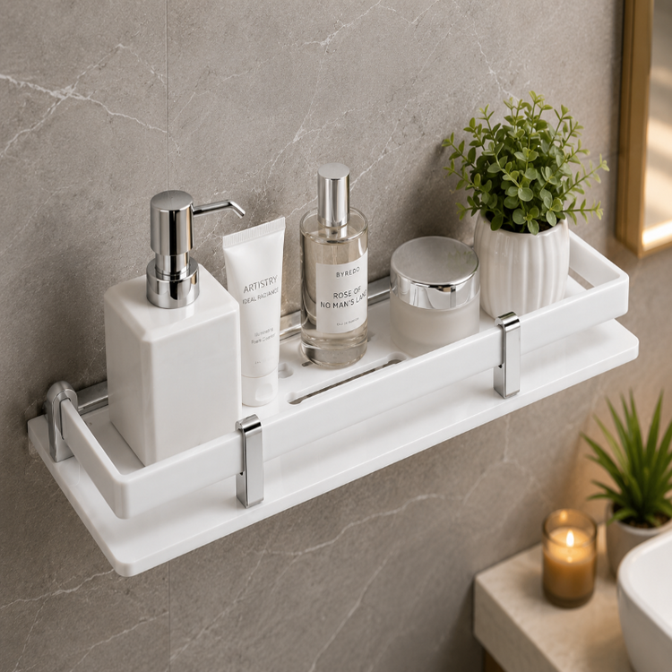 Acrylic Front Shelf White