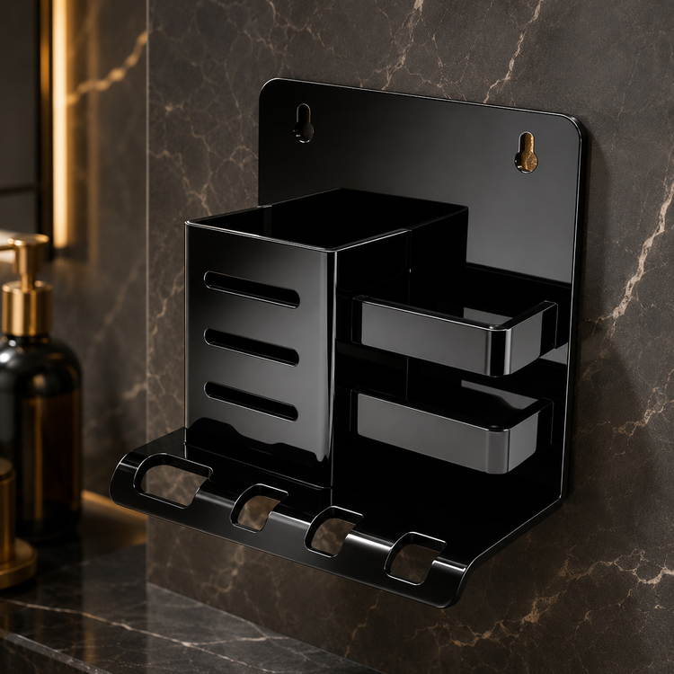 Wall-Mounted Black Acrylic 