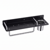 Elevate Your Bathroom with This Premium 3-in-1 Black Tempered Glass Shelf