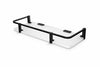 Wall Mounted Acrylic Bathroom Shelf with Black Aluminum Rail | Multipurpose Storage Rack, For Bathroom, Kitchen & Washroom, Pack of 1